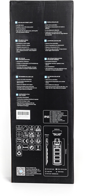 Farola solar led exterior 200w con sensor movimiento y control remoto Aigostar